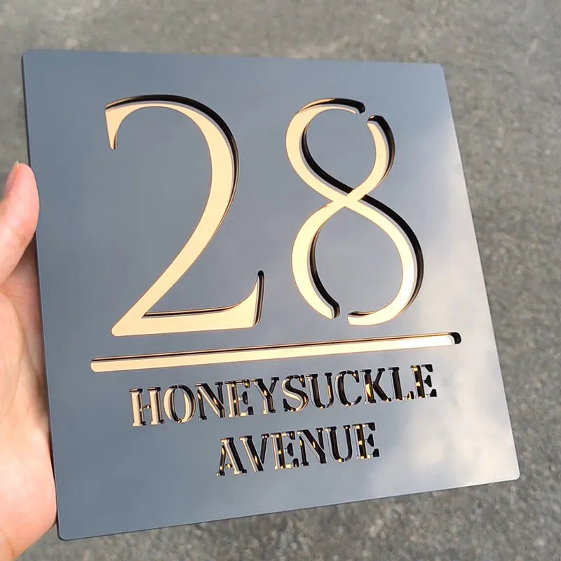 Custom Door Number Sign Plaque