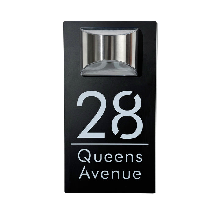 Personalized Solar Modern Door Plaque