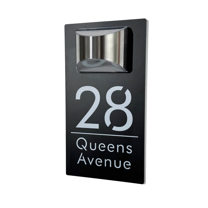 Personalized Solar Modern Door Plaque