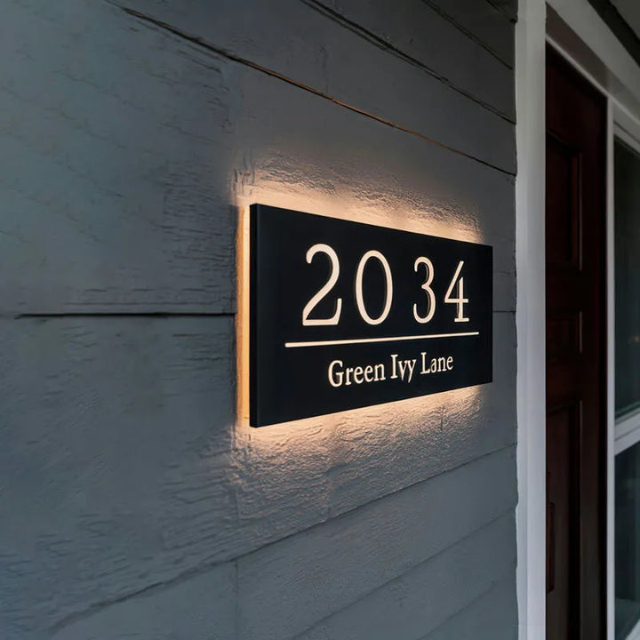 Personalized LED Metal House Sign