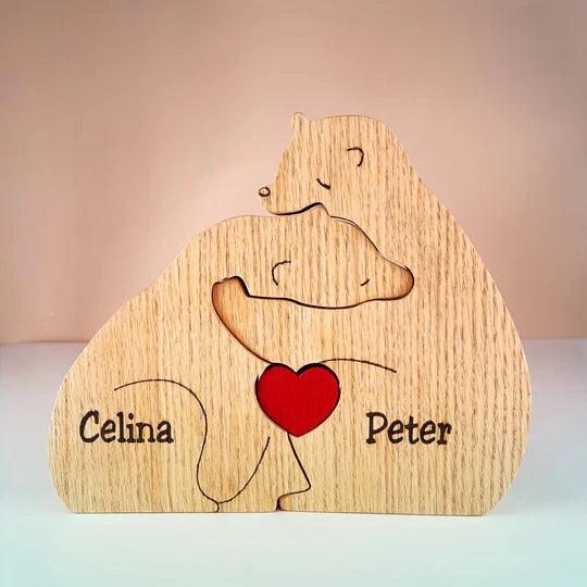 Personalized Wooden Bears Family Puzzle Gifts