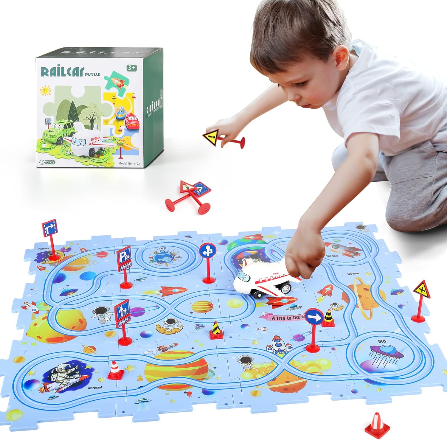 Educational Puzzle Track Car