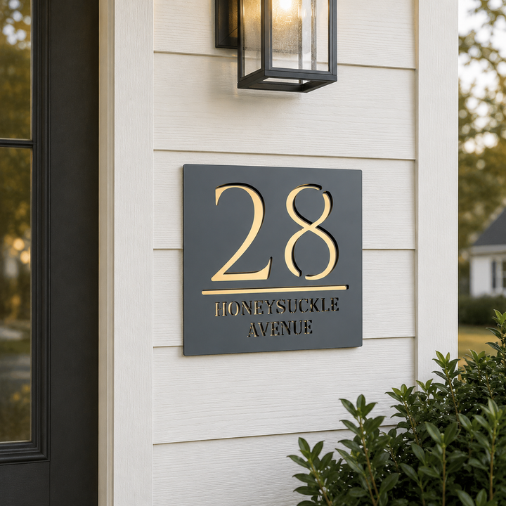 Custom Door Number Sign Plaque