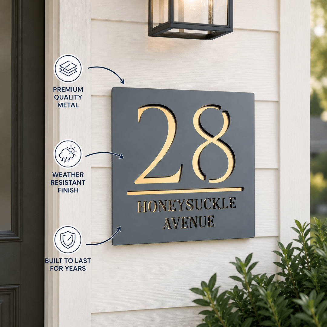 Custom Door Number Sign Plaque