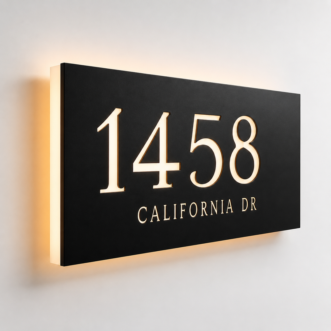 Personalized LED Metal House Sign