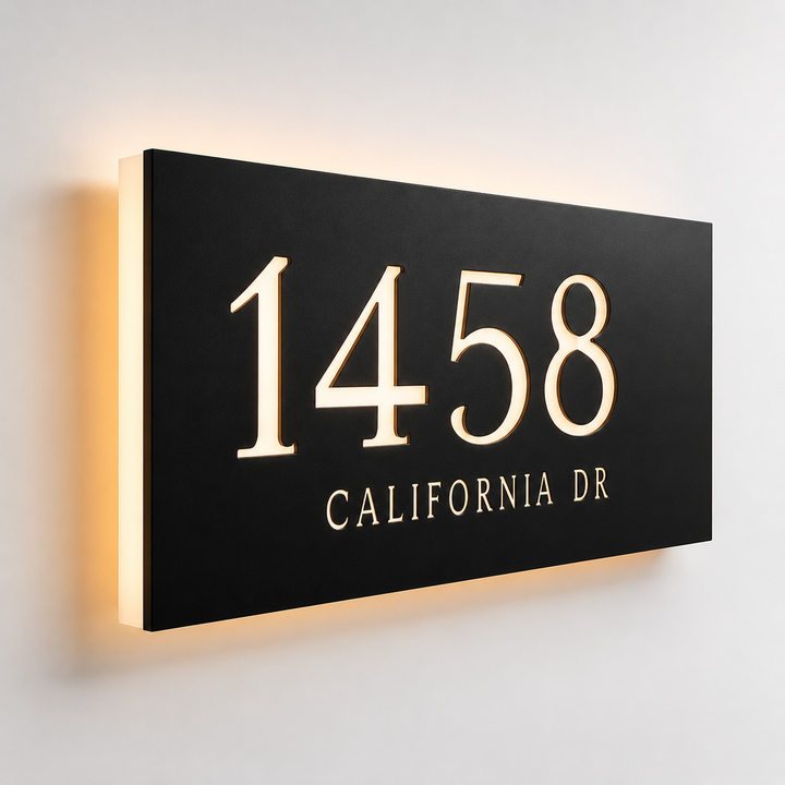Personalized LED Metal House Sign
