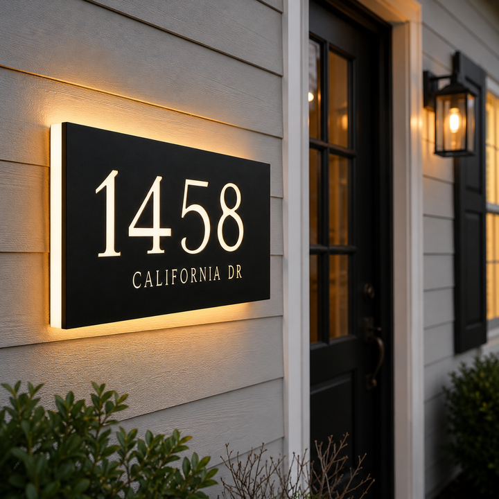 Personalized LED Metal House Sign