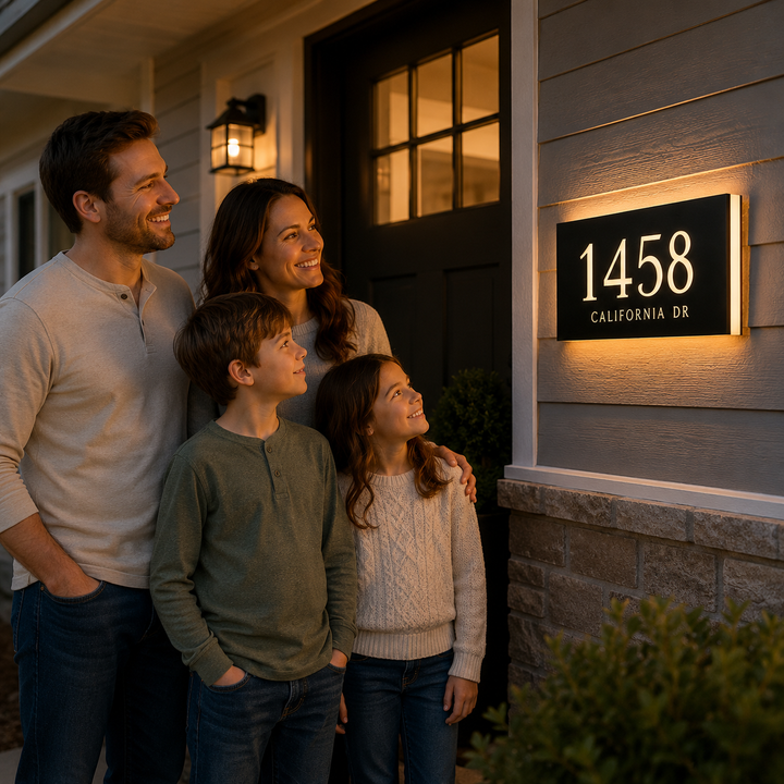 Personalized LED Metal House Sign