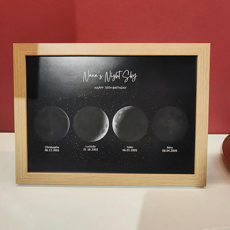 CUSTOM MOON NIGHT SKY PRINT FAMILY GIFT