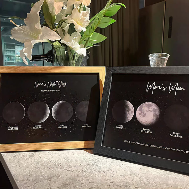 CUSTOM MOON NIGHT SKY PRINT FAMILY GIFT