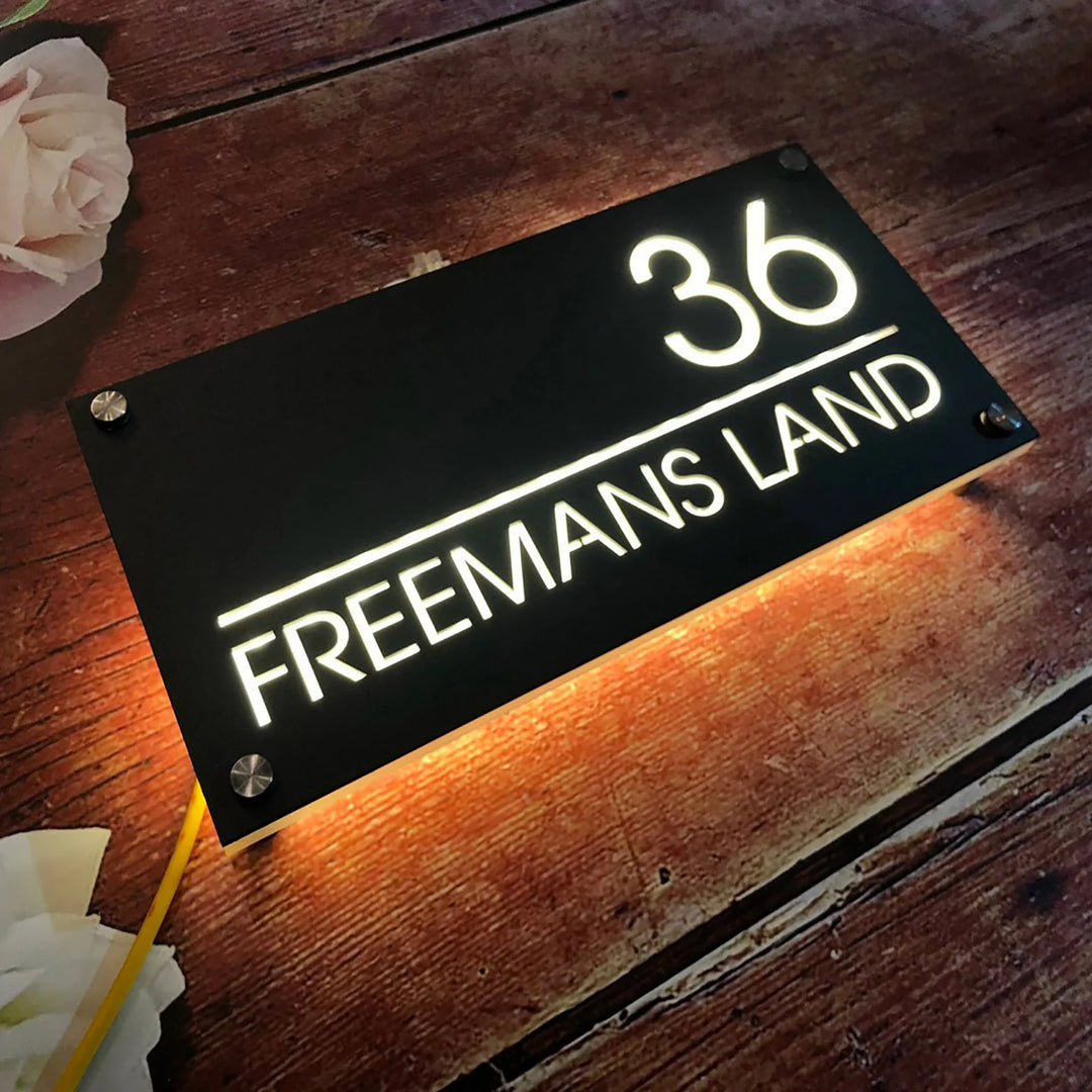 Custom LED House Number Plaque Regal Maison custom-led-house-number-plaque-regal-maison