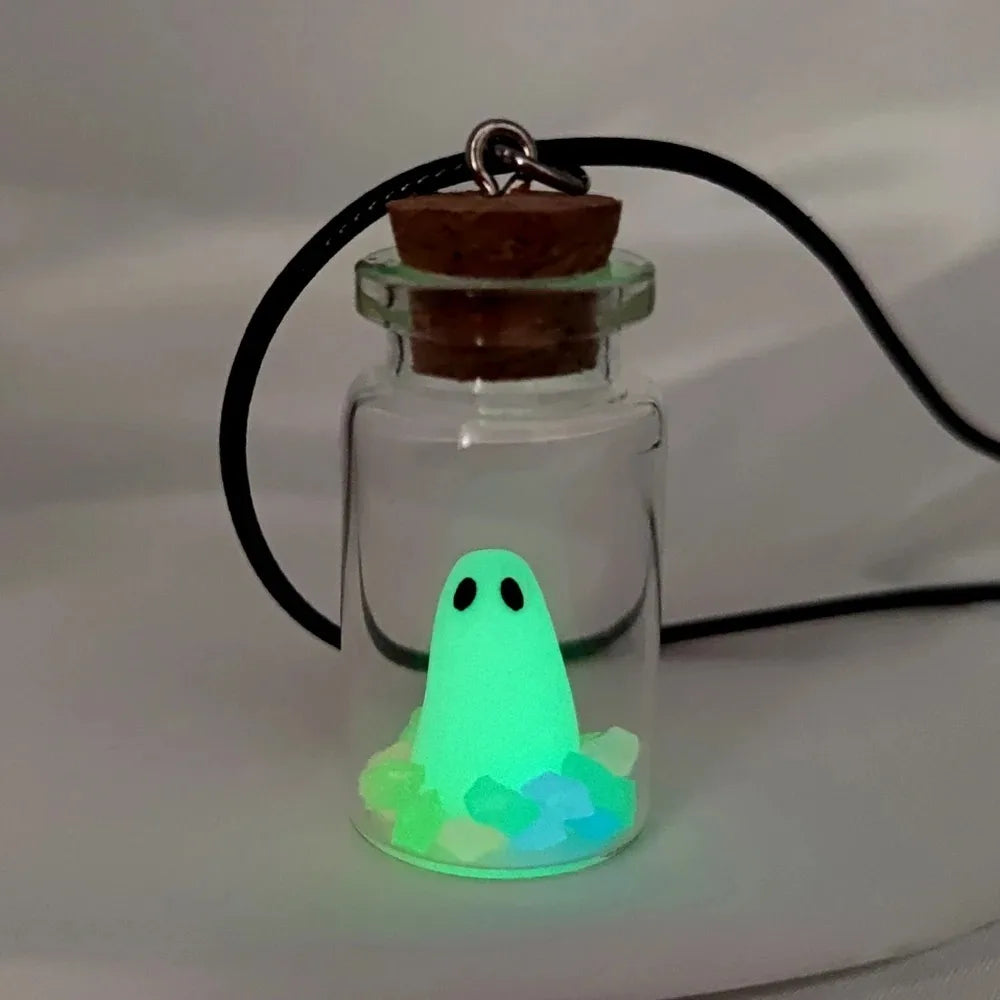 Glow-in-the-Dark Ghost Necklace