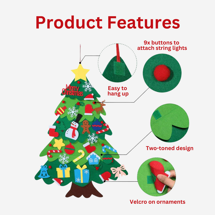 Interactive Felt Christmas Tree Set