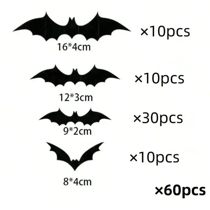 Spooky Black Bat Wall Decoration